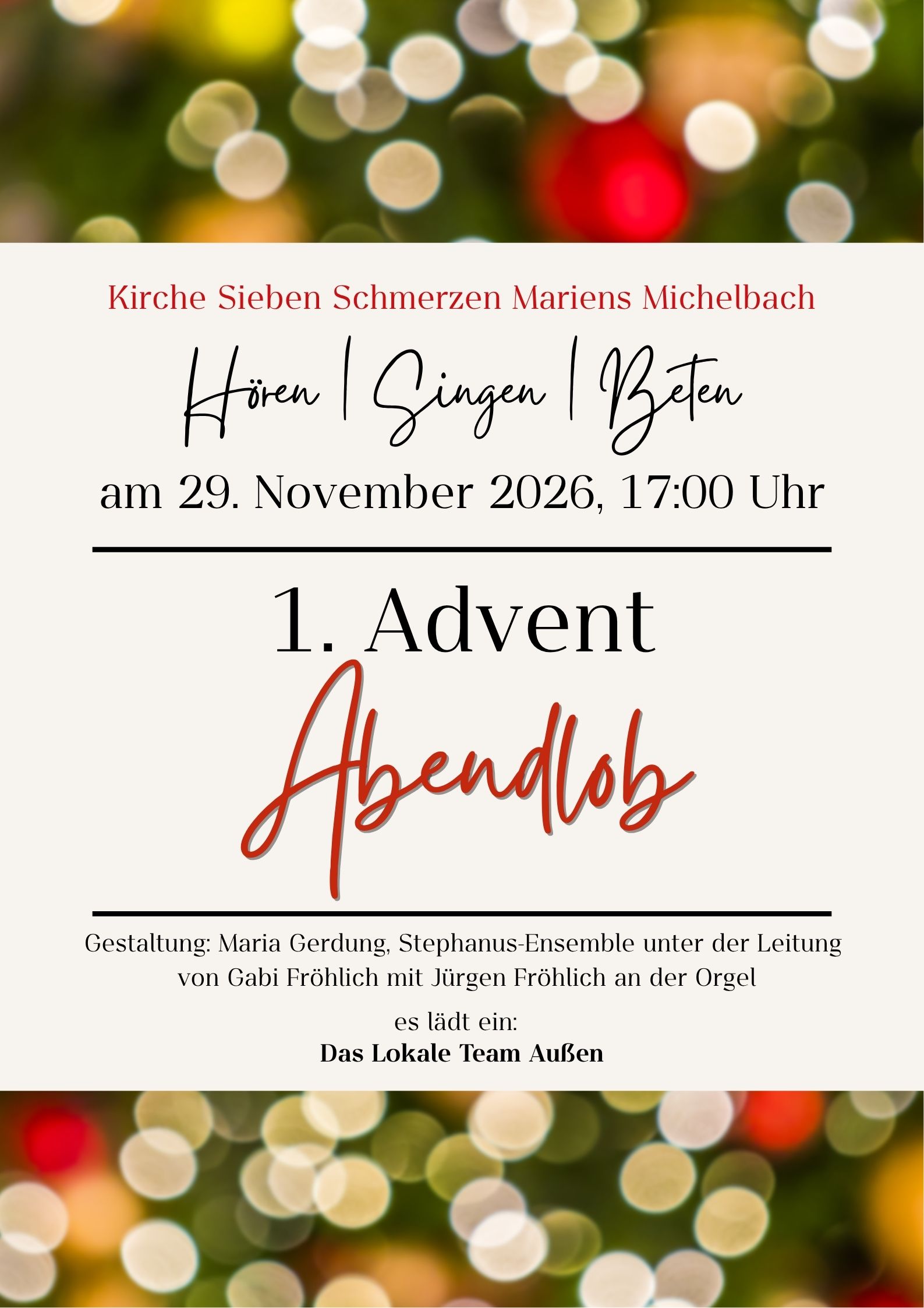 Abendlob im Advent in Michelbach