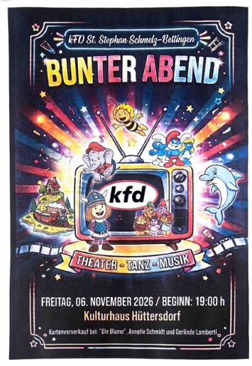Bunter Abend kfd Bettingen Einladung zum Theater Abend