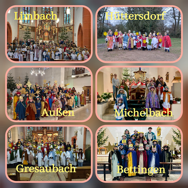 Alle Sternsinger der Pfarreiengemeinschaft Schmelz auf einen Blick (2025)