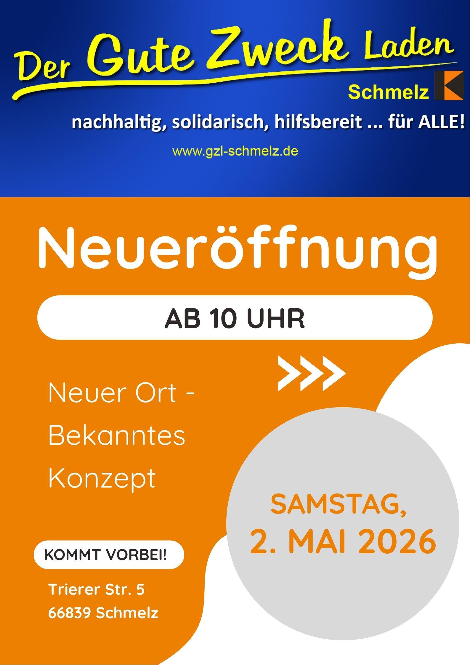 Neueröffnung am 2. Mai 2026
