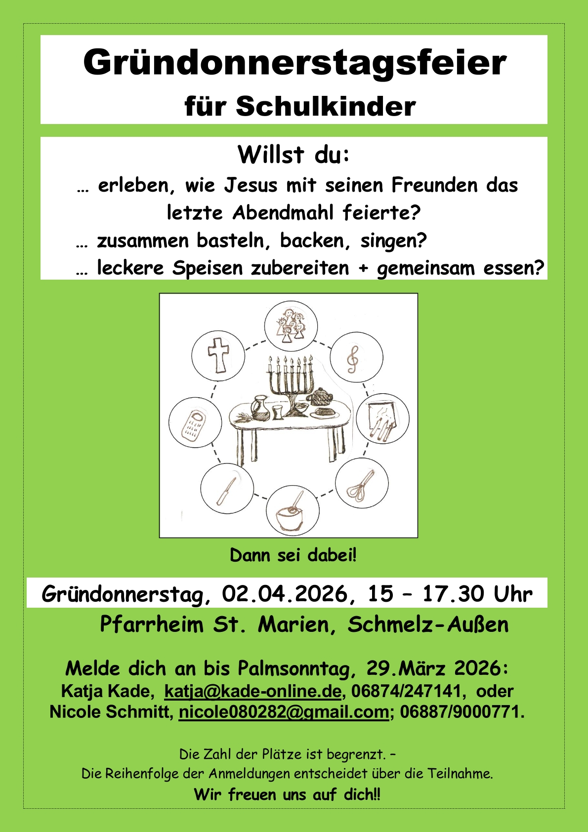 Gründonnerstagsfeier für Schulkinder