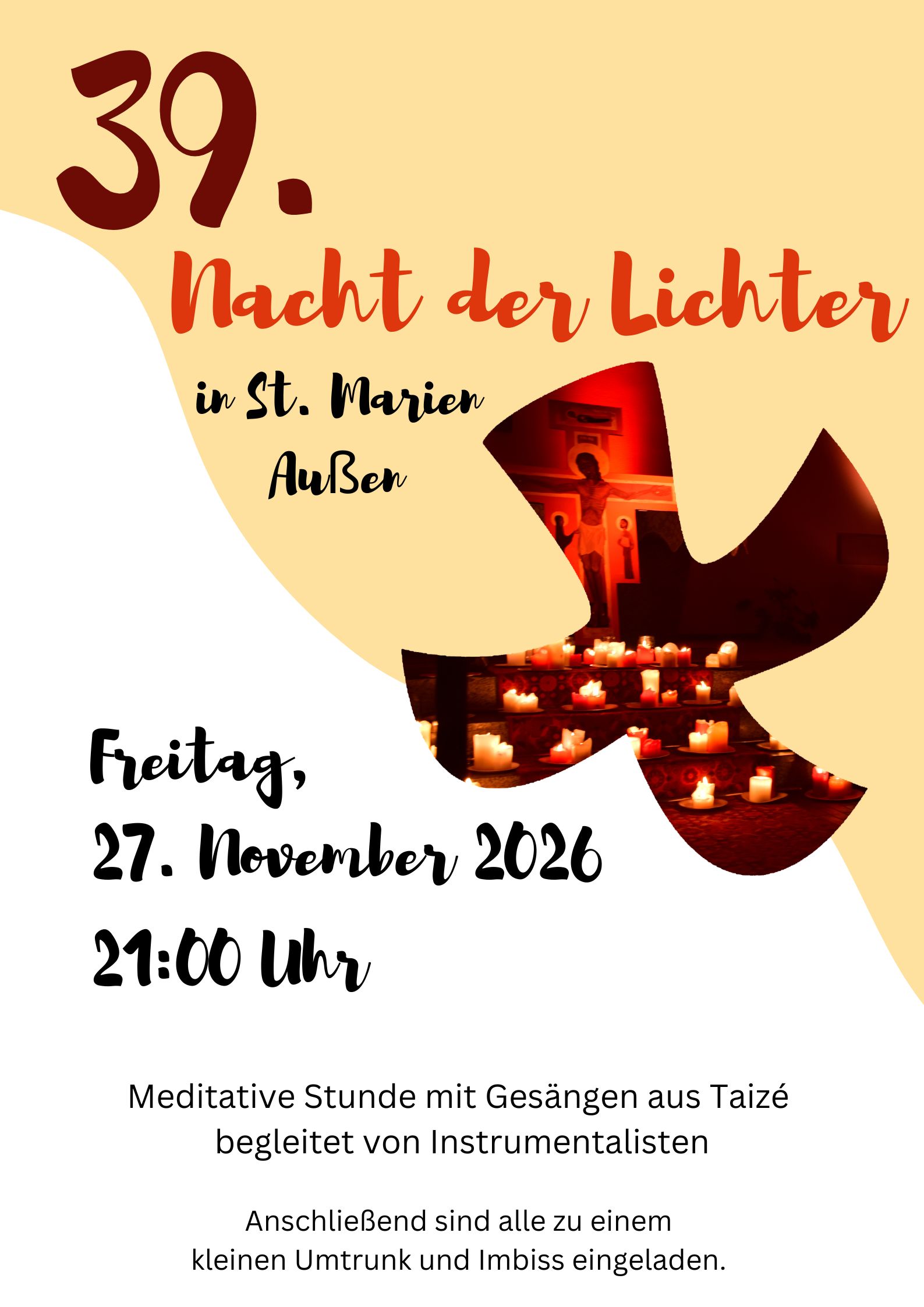 39. Nacht der Lichter mit Taizé-Gesängen in Außen