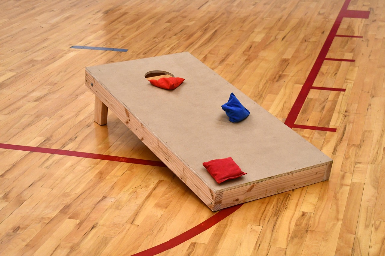 Sackloch - Spielbrett und Säcke